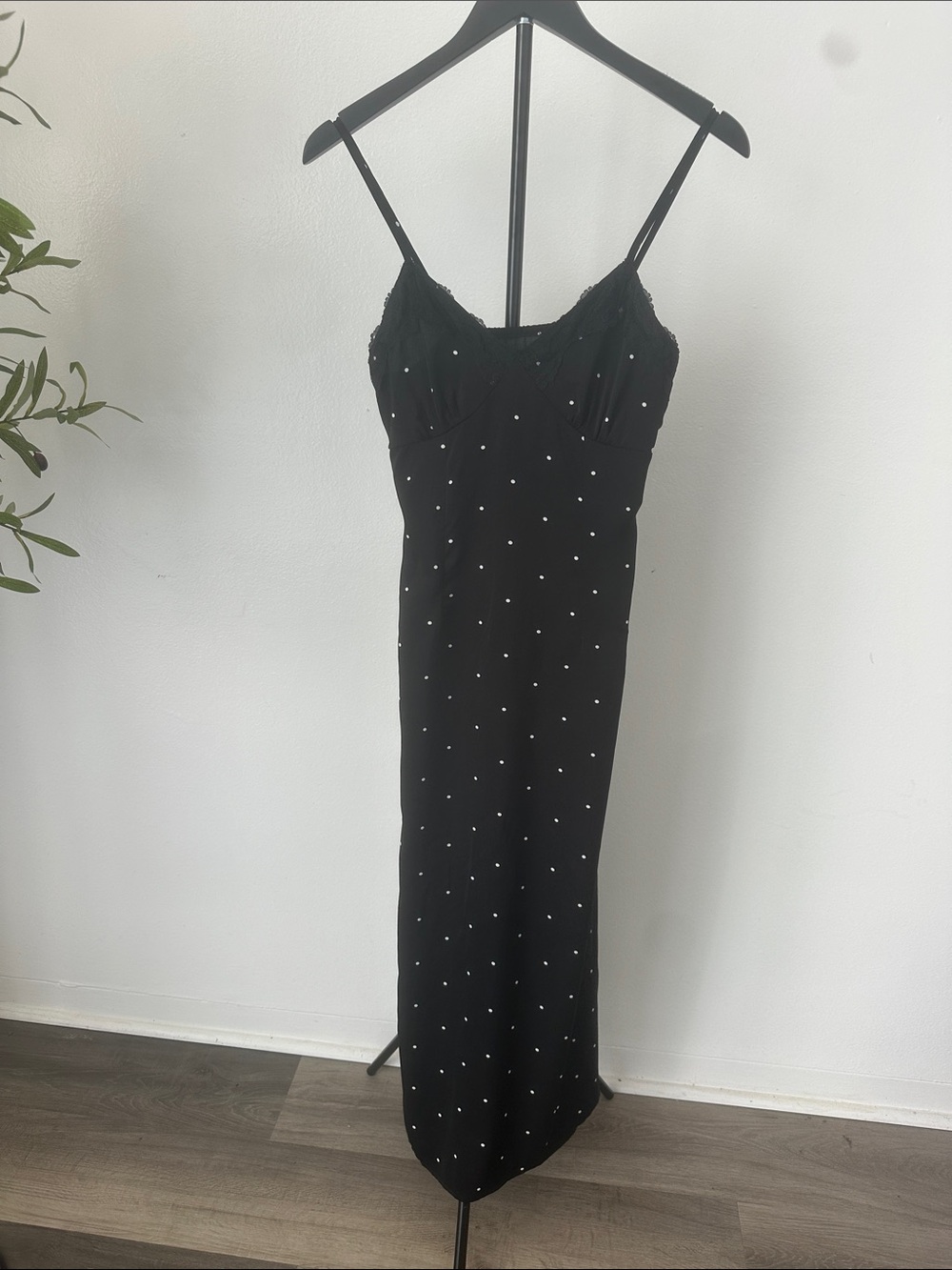 Polkadot slip dress